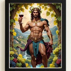 Mythical Dionysus Art Print In A Frame 8x10